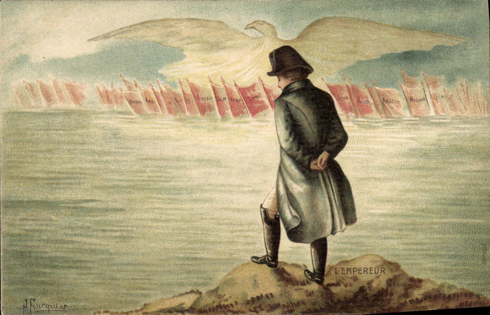 VINTAGE POSTCARD Napoleon History 1st Eagle