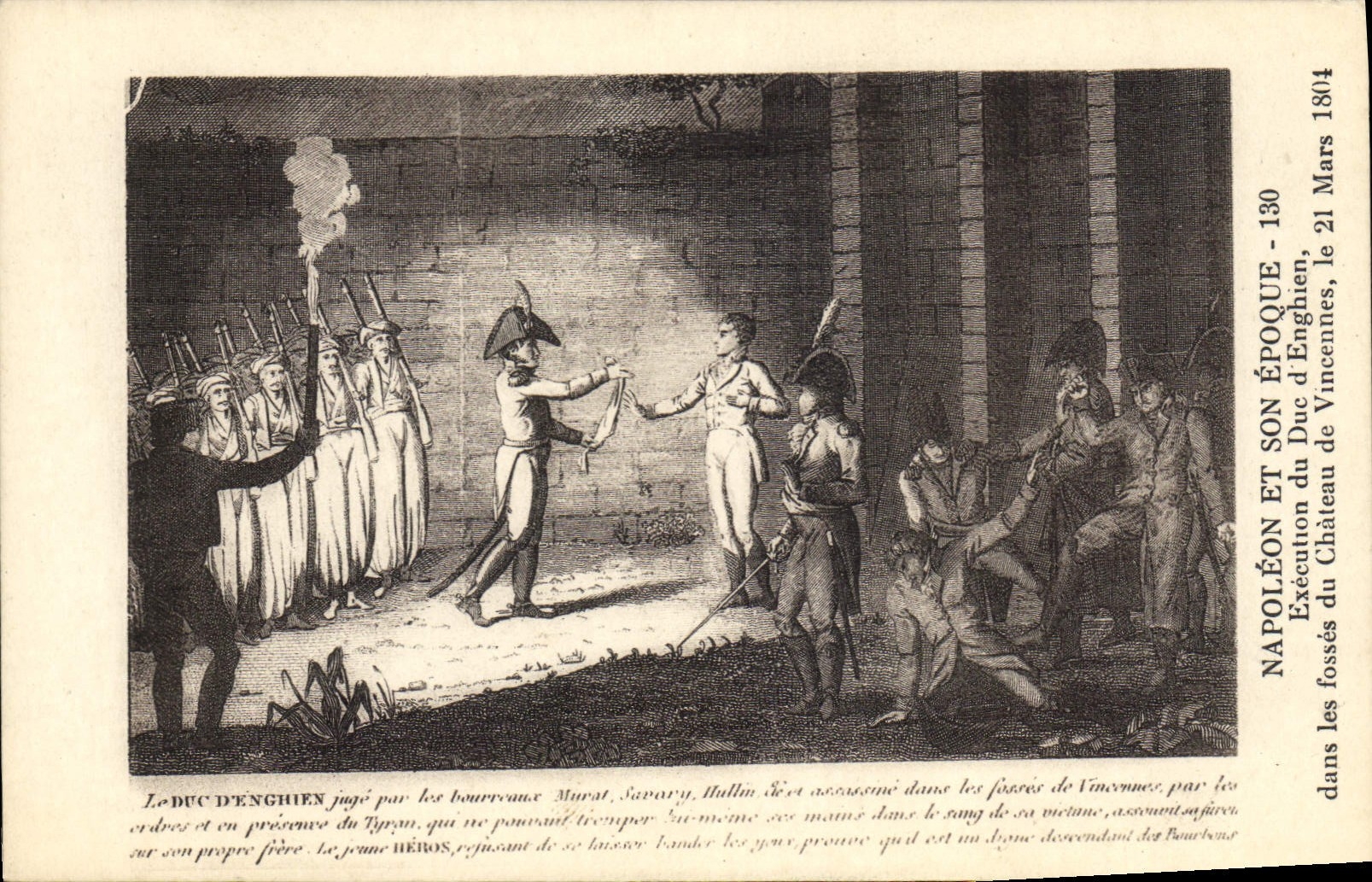 CPA Histoire Napoleon 1er Execution du Duc d'Enghien dans les fosses du chateau de Vincennes