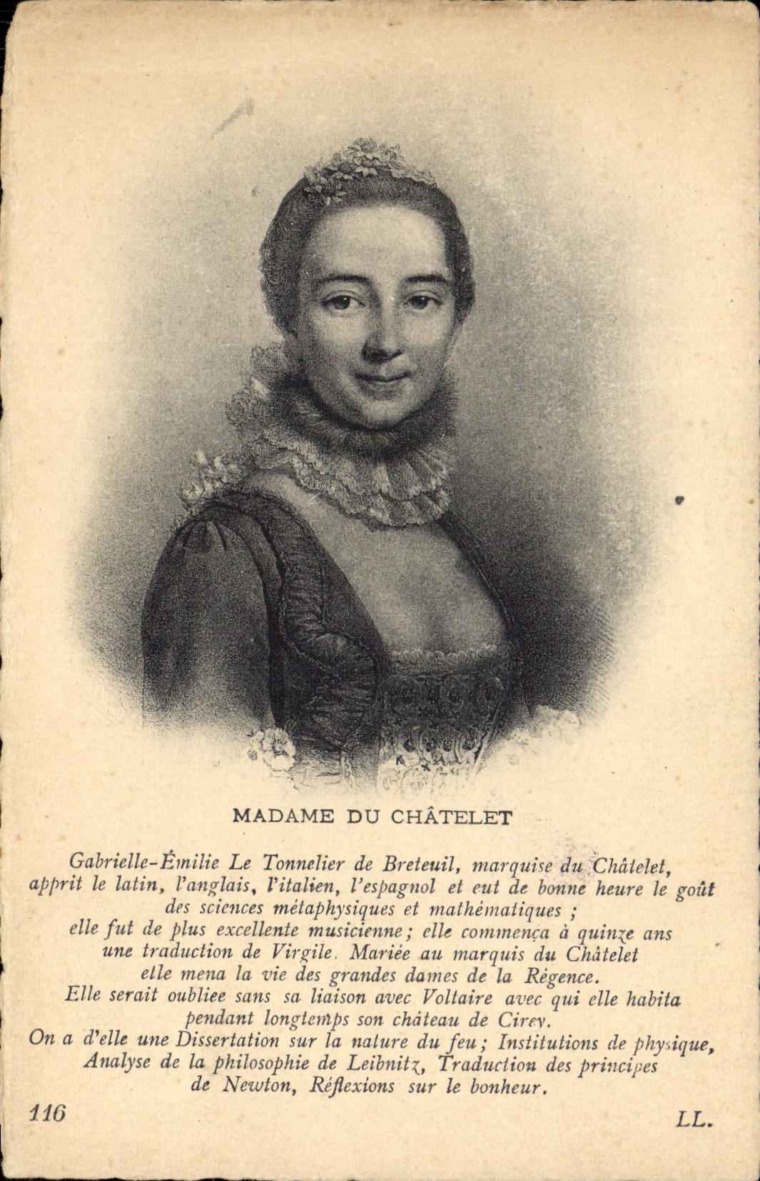 CPA Madame du Chatelet 