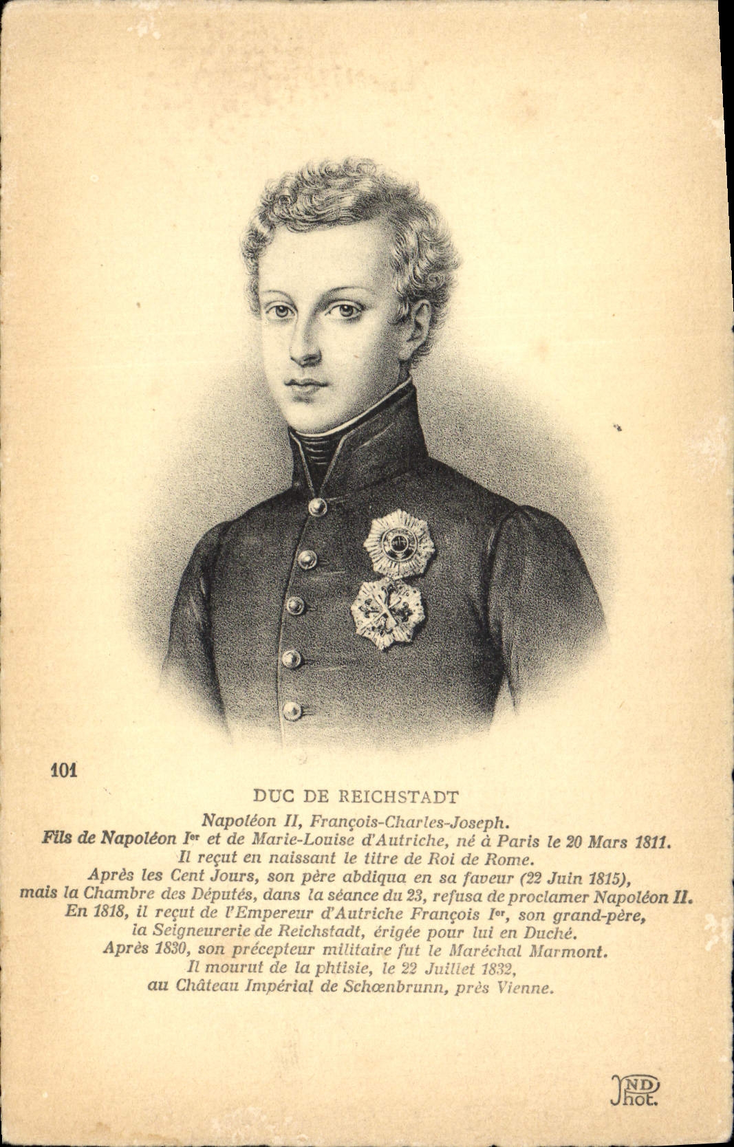 CPA Duc de Reichstadt Napoleon II