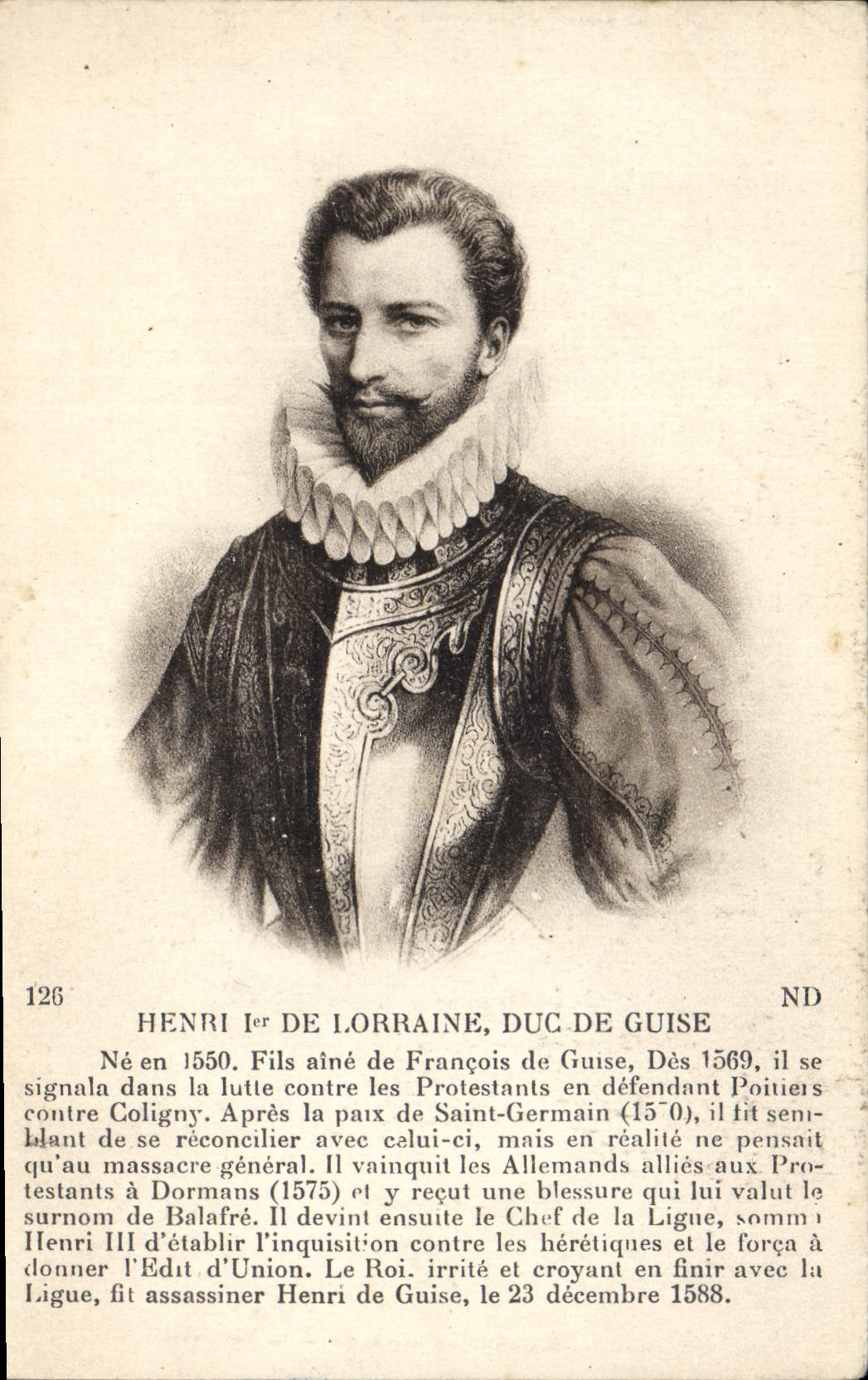 CPA Henri 1er de Lorraine Duc de Guise
