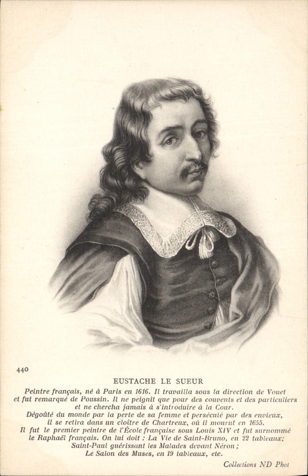 CPA Eustache le Sueur peintre