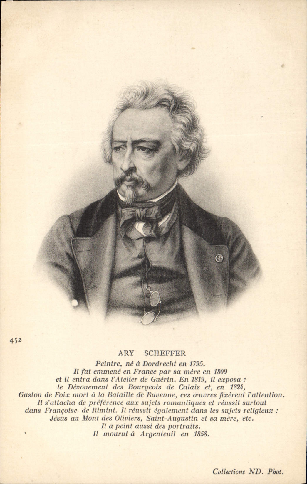 CPA Ary Scheffer Peintre Dordrecht