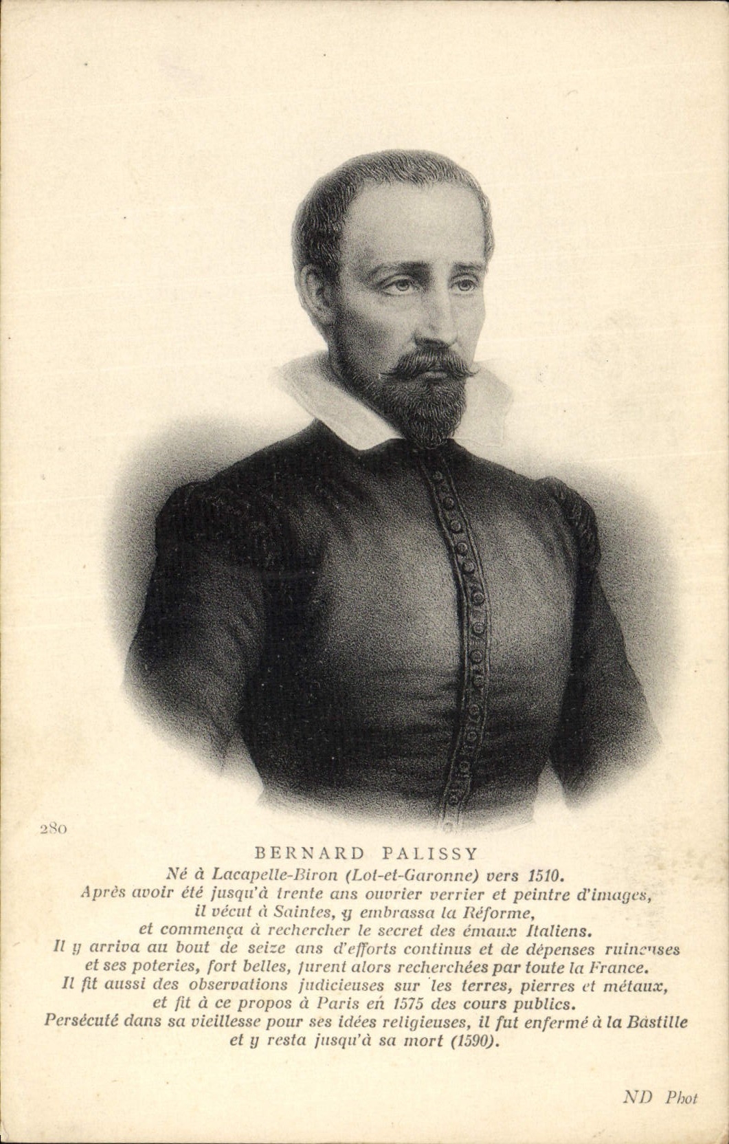 VINTAGE POSTCARD Bernard Palissy