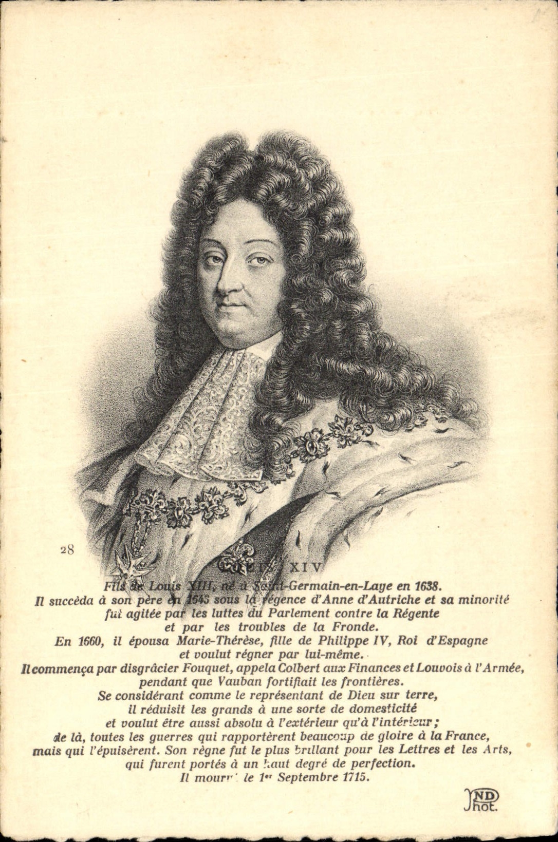 CPA Louis XIV Roi de France