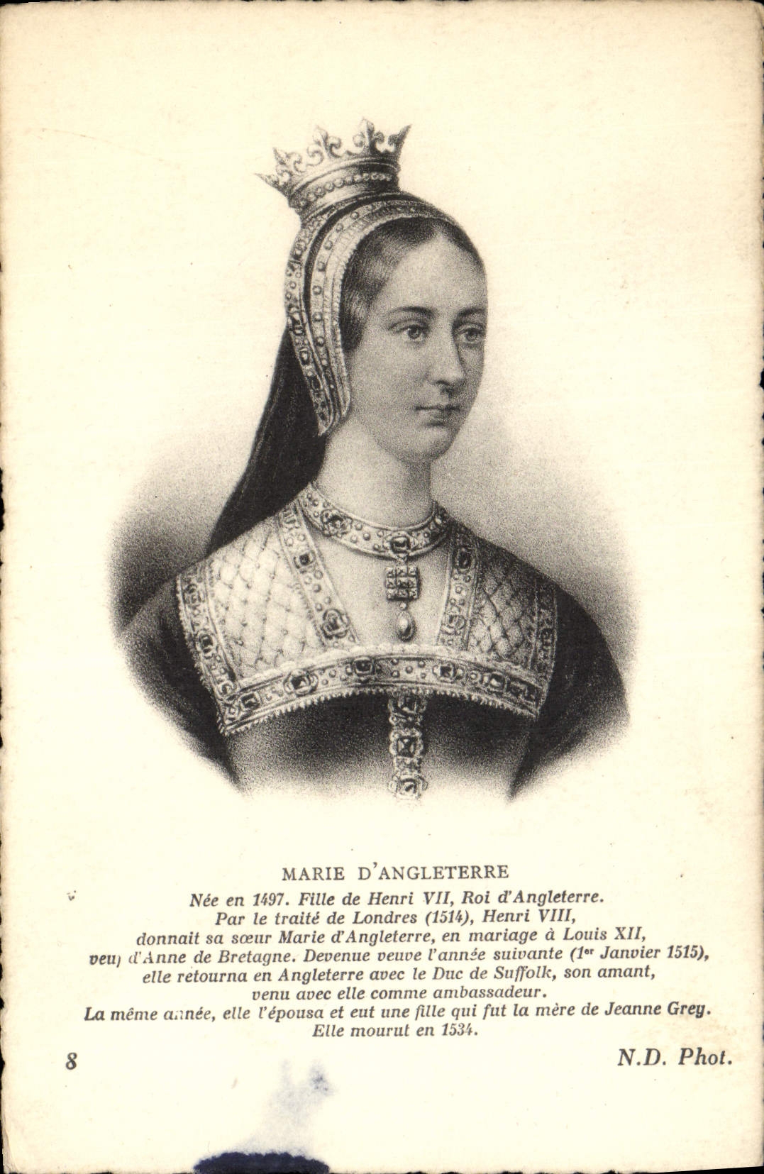 CPA Marie d'Angleterre