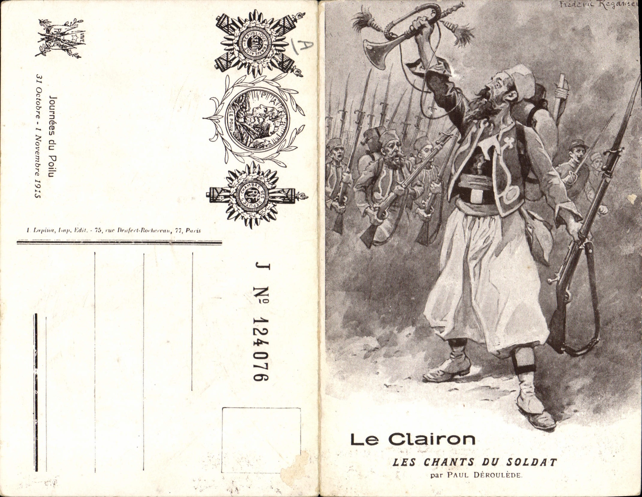 CPA Militaria Le Clairon Les chants du soldat Paul Deroulede