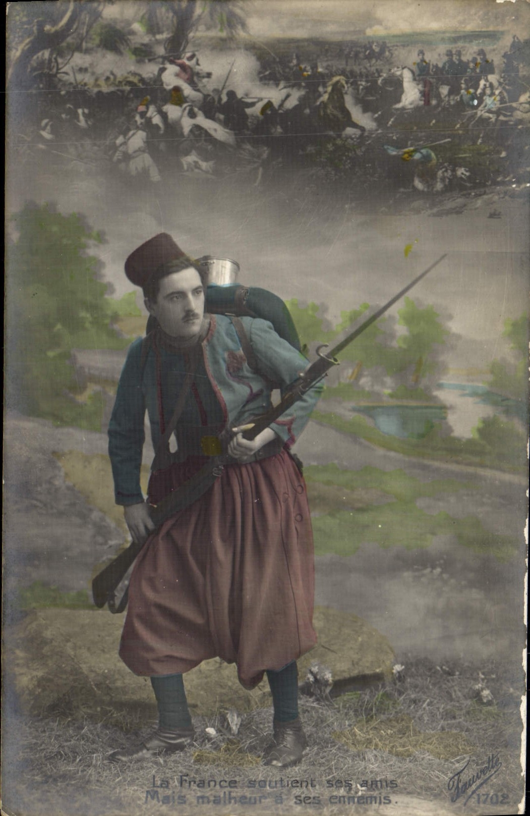 CPA Militaria Zouave