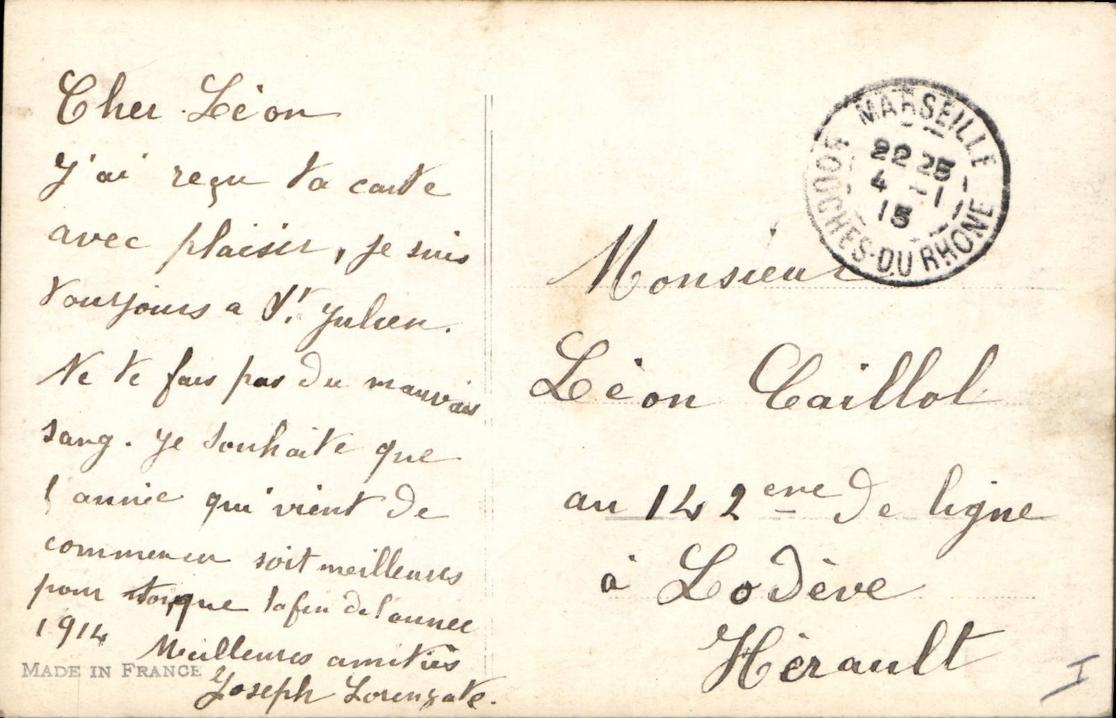 VINTAGE POSTCARD Militaria Zouave