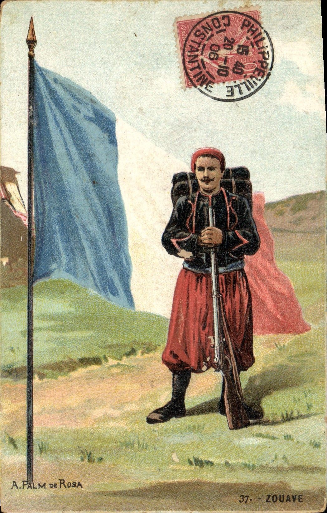 CPA Militaria Zouave