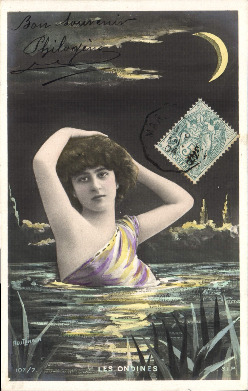 VINTAGE POSTCARD Fantasy Woman ondines
