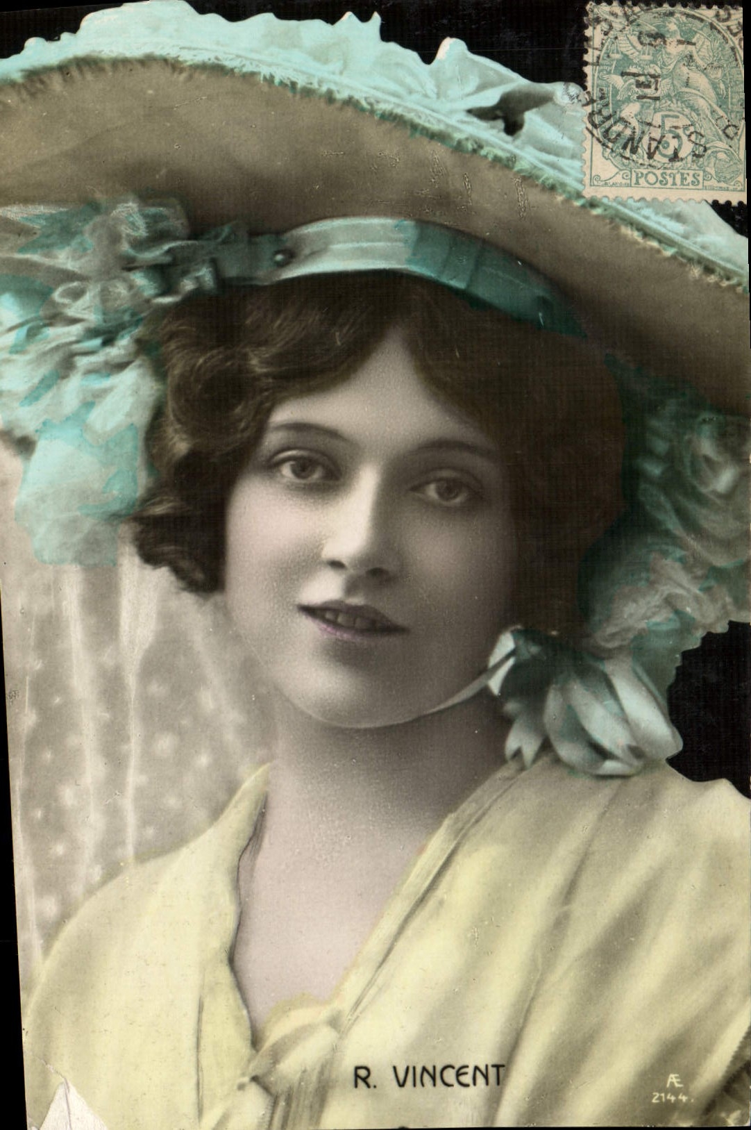 VINTAGE POSTCARD Fantasy Woman Theater R Vincent