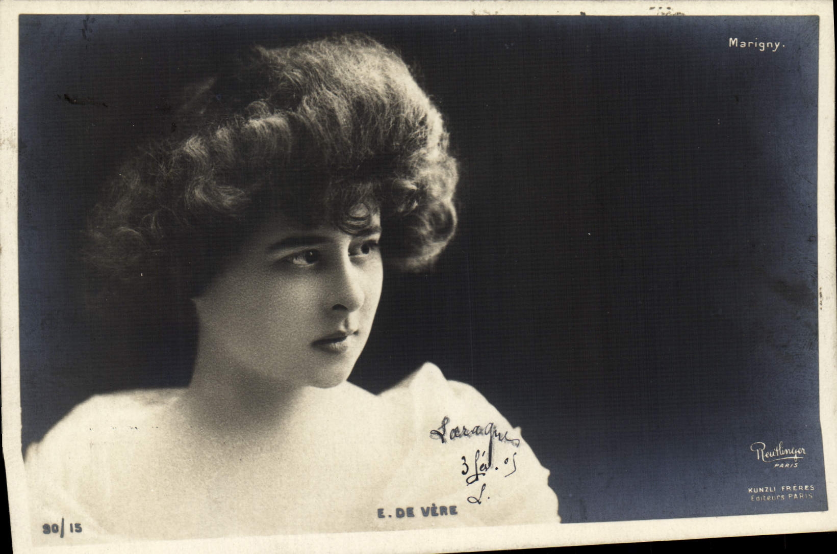 VINTAGE POSTCARD Fantasy Woman Theater E of Vere