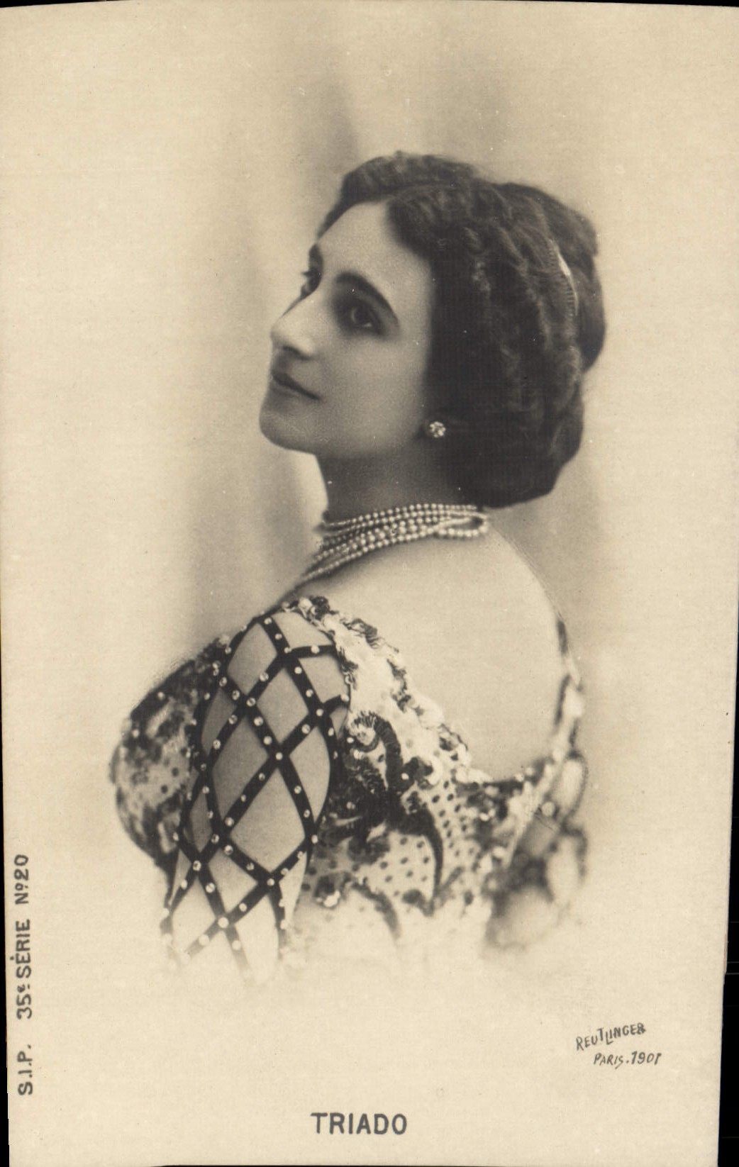 VINTAGE POSTCARD Fantasy Woman Triado Theater