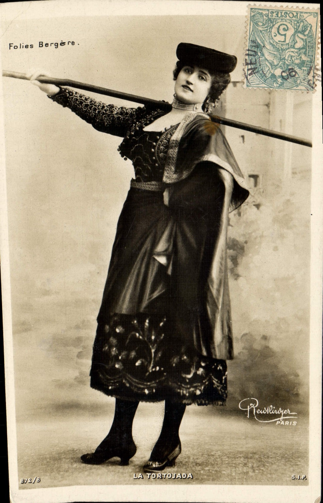 VINTAGE POSTCARD Fantasy Woman Theater Tortojada Madnesses Shepherdess
