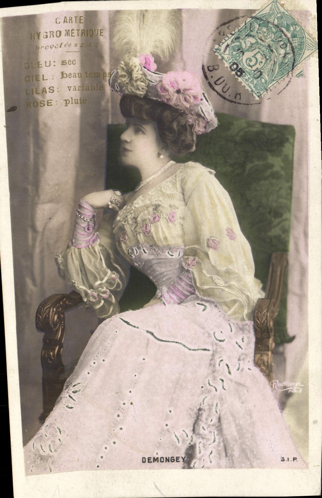 VINTAGE POSTCARD Fantasy Woman Demongey Theater