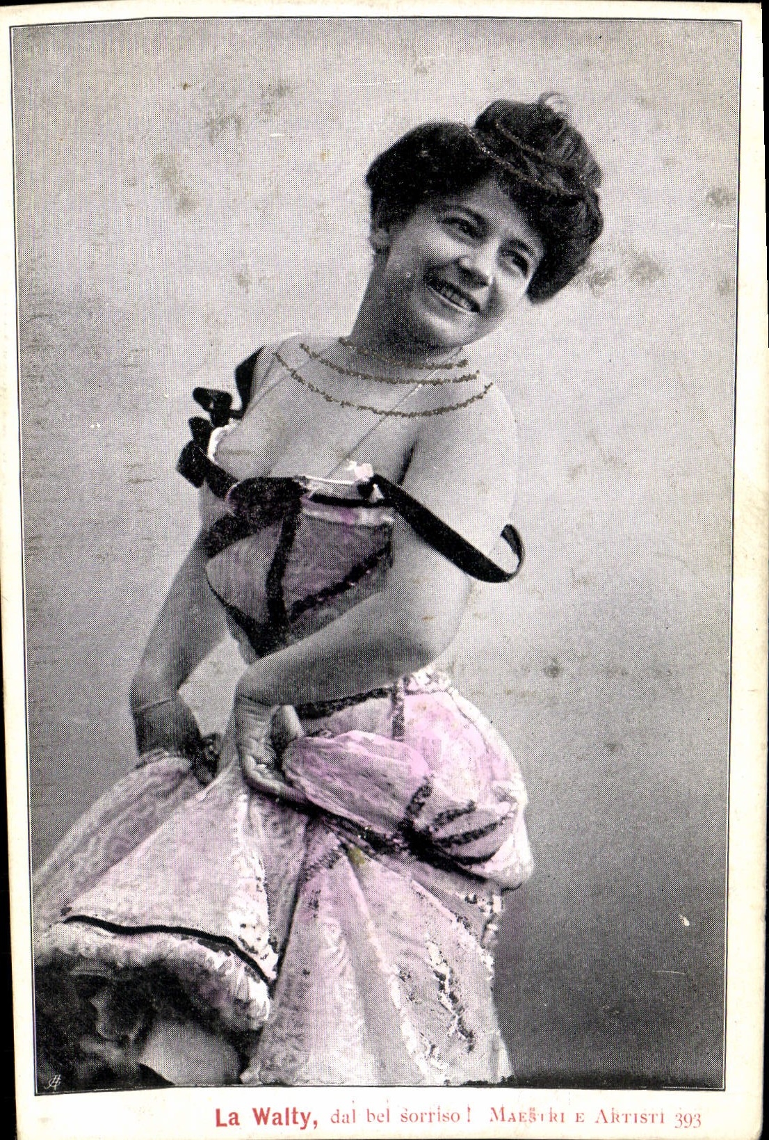 VINTAGE POSTCARD Fantasy Woman Theater Walty