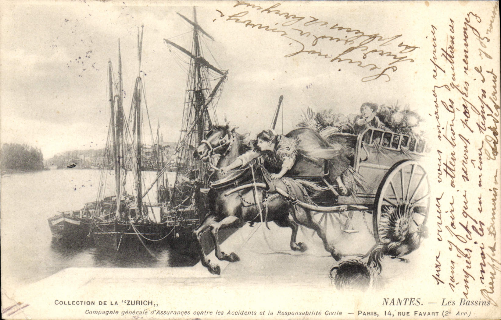 CPA Assurance Nantes Les bassins La Zurich Bateaux