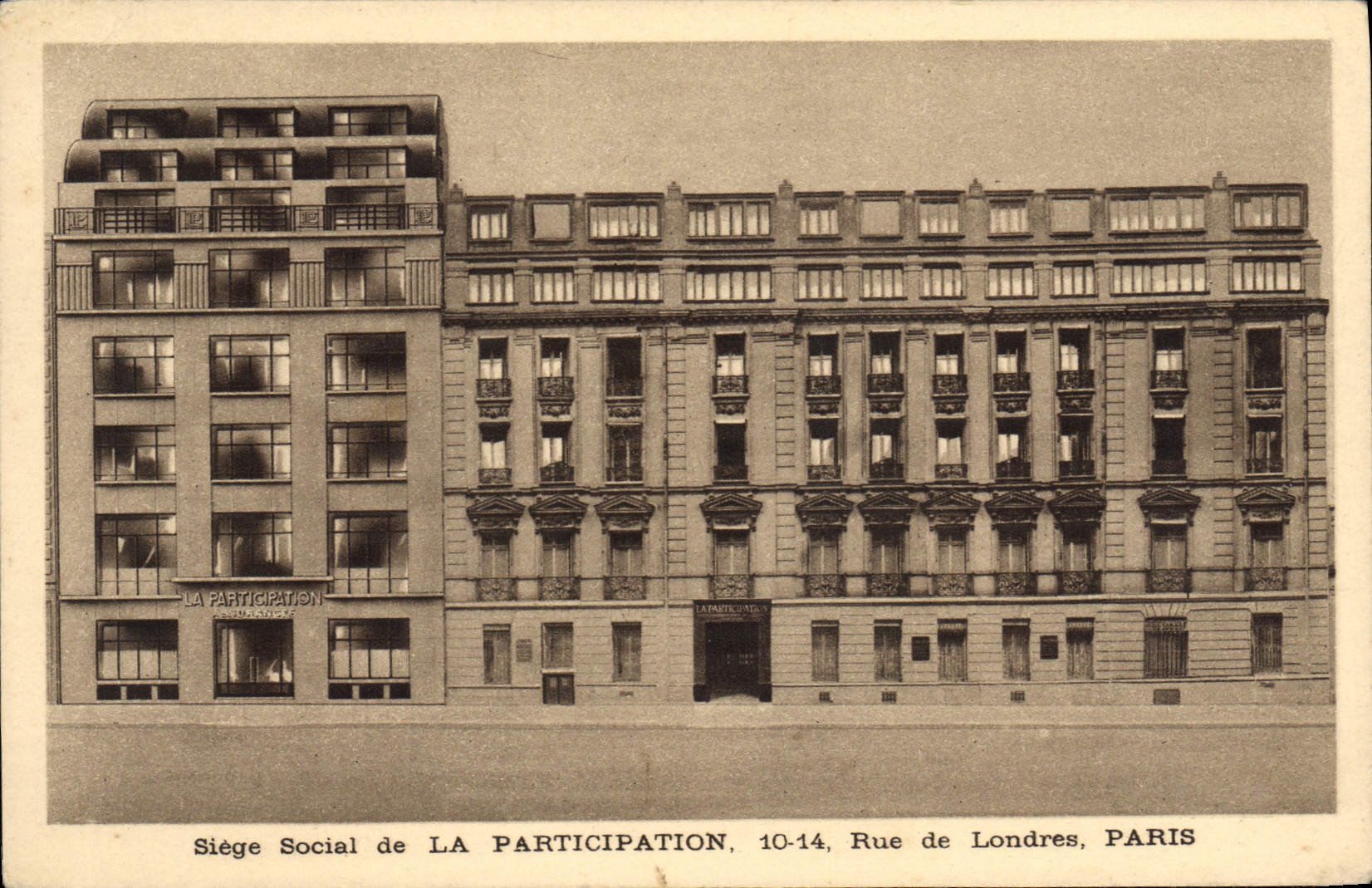 CPA Assurance Siege social de la Participation 10 14 Rue de Londres Paris 