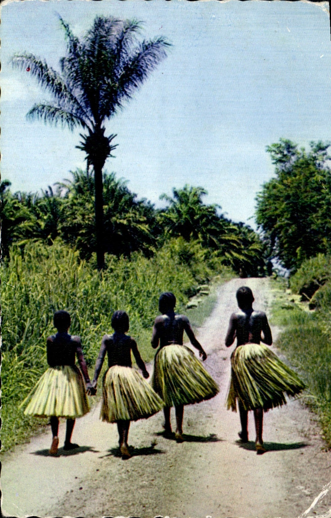 CPM Negre Enfant Noir Depart pour la danse Afrique