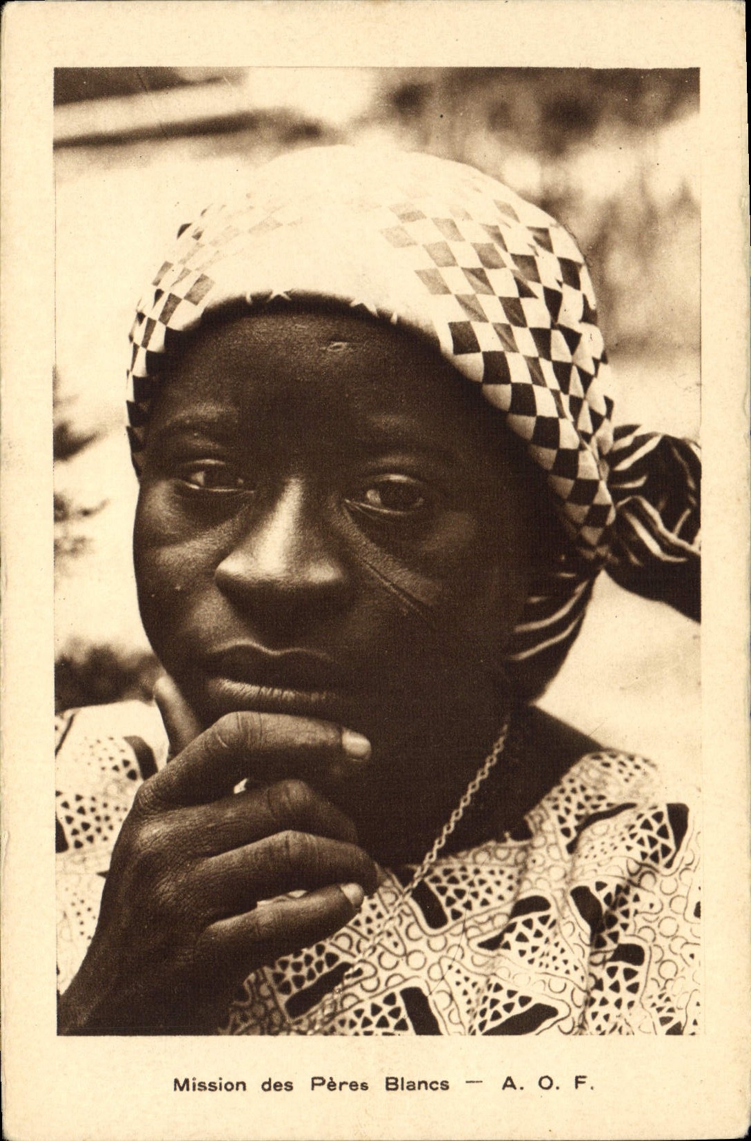 CPA Negre Femme Noire Mission des Peres Blancs AOF