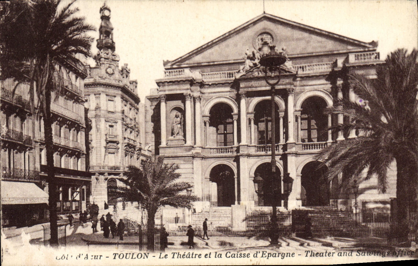 CPA Banque Toulon Le theatre et la Caisse d'Epargne