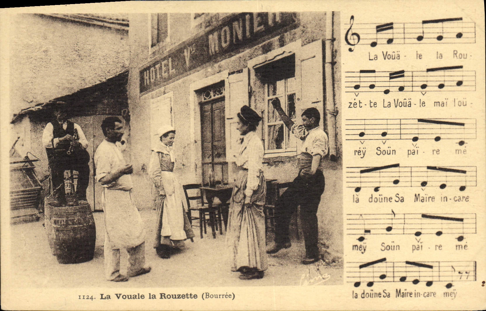 CPA Folklore Auvergne La bourree La Vouale La Rouzette
