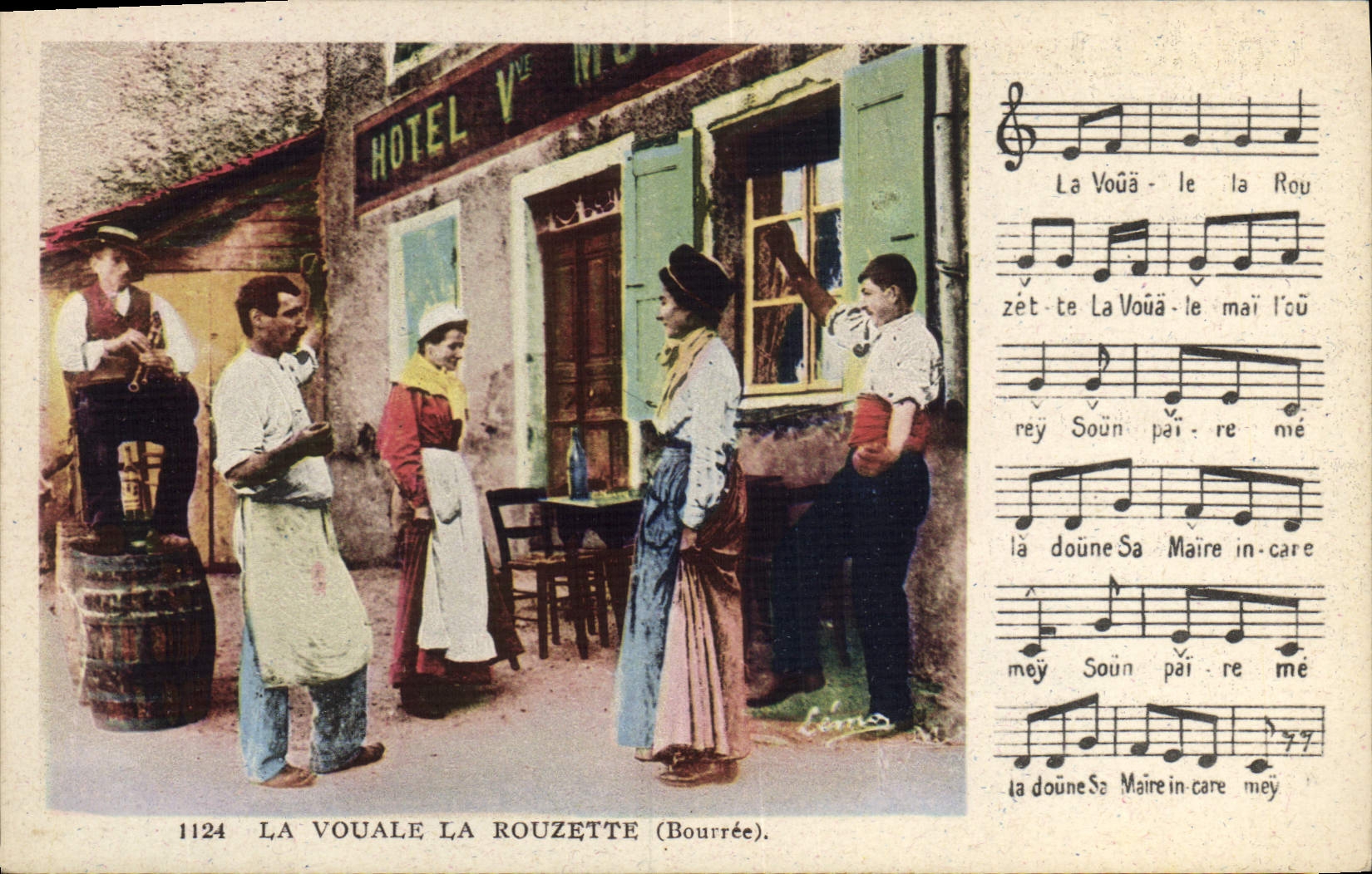 CPA Folklore Auvergne La bourree La Vouale La Rouzette