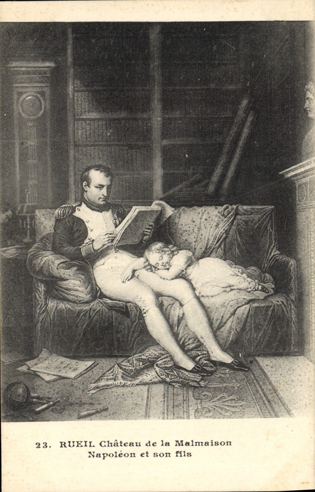 CPA Histoire Napoleon 1er Rueil Chateau de la Malmaison Napoleon et son fils 