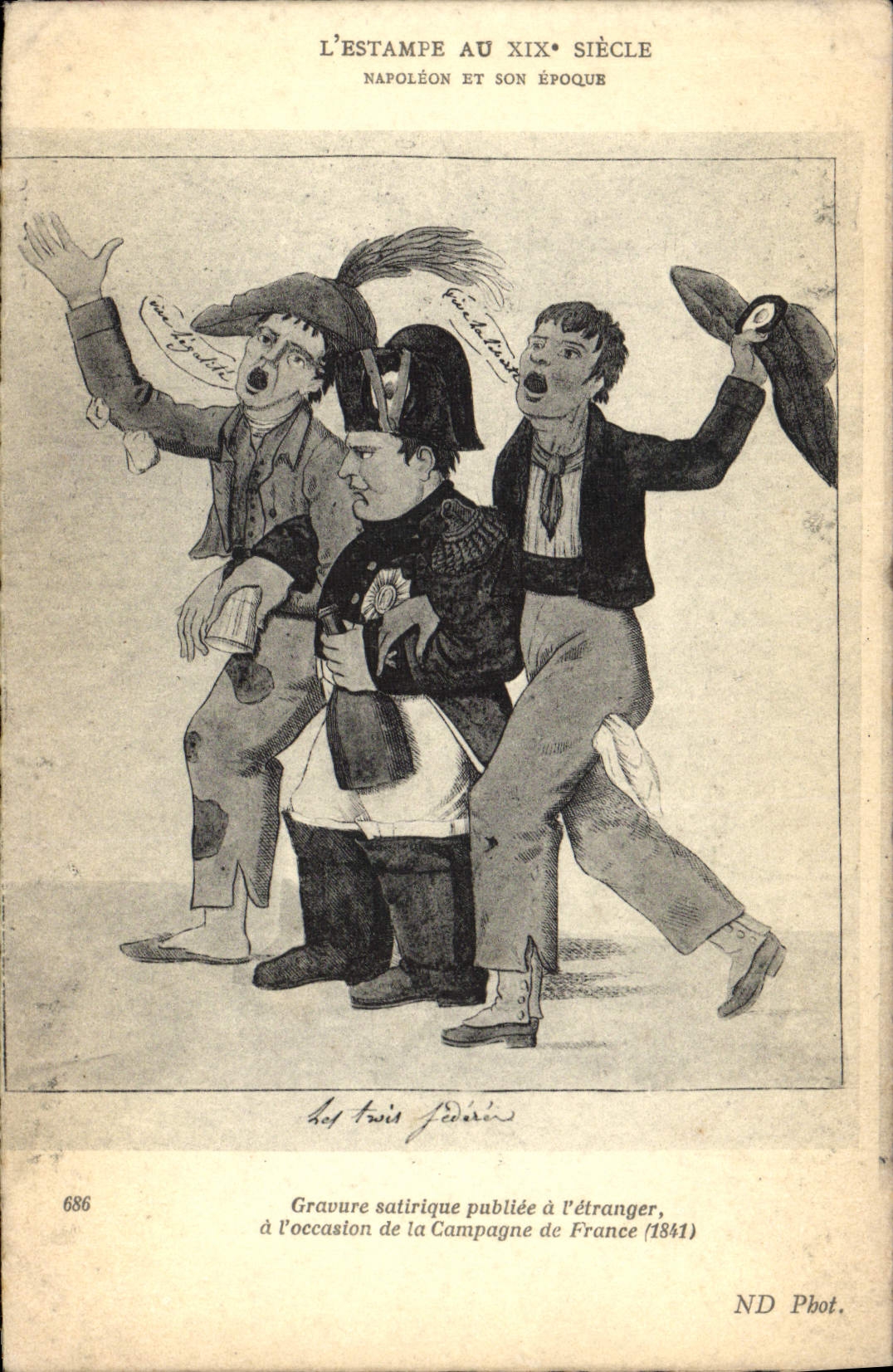 CPA Histoire Napoleon 1er Les trois jours