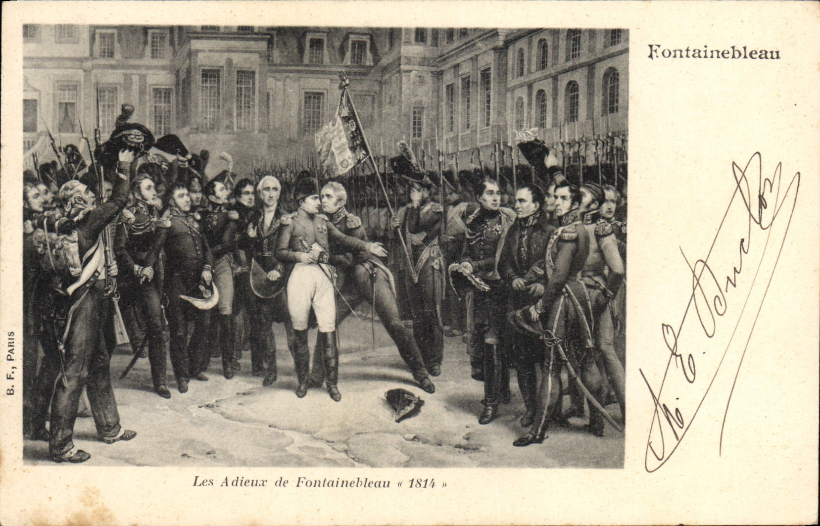 CPA Histoire Napoleon 1er Les adieux de Fontainebleau