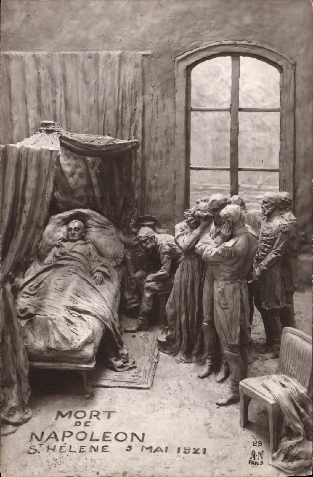 VINTAGE POSTCARD Histoire Napoleon 1st Dead has co. Helene May 5th, 1821