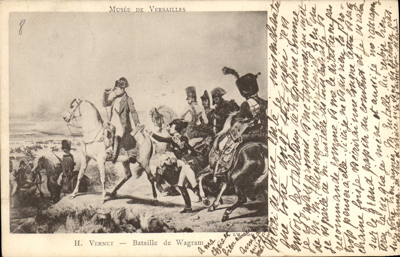 VINTAGE POSTCARD Histoire Napoleon 1st Vernet Battles of Wagram