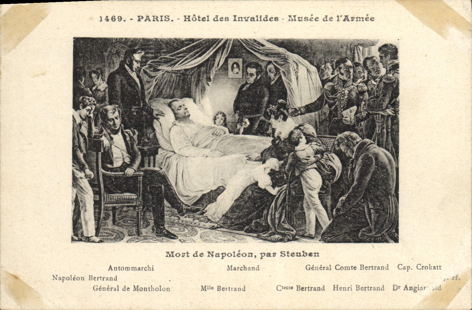 VINTAGE POSTCARD History Napoleon 1st Paris Hotel of the Invalids Dead Museum of the army of Napoleon by Steuben