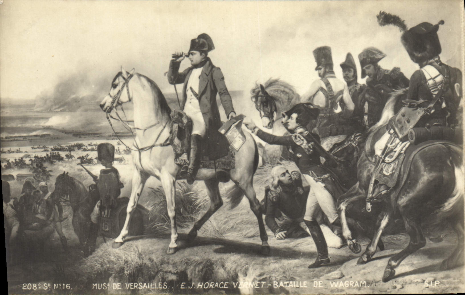 VINTAGE POSTCARD Histoire Napoleon 1st Museum of Versailles Battles of Wagram
