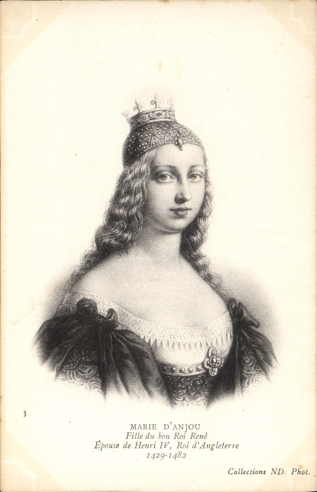 CPA Marie d'Anjou Fille du bon roi Rene Epouse de Henri IV Roi d'Angleterre