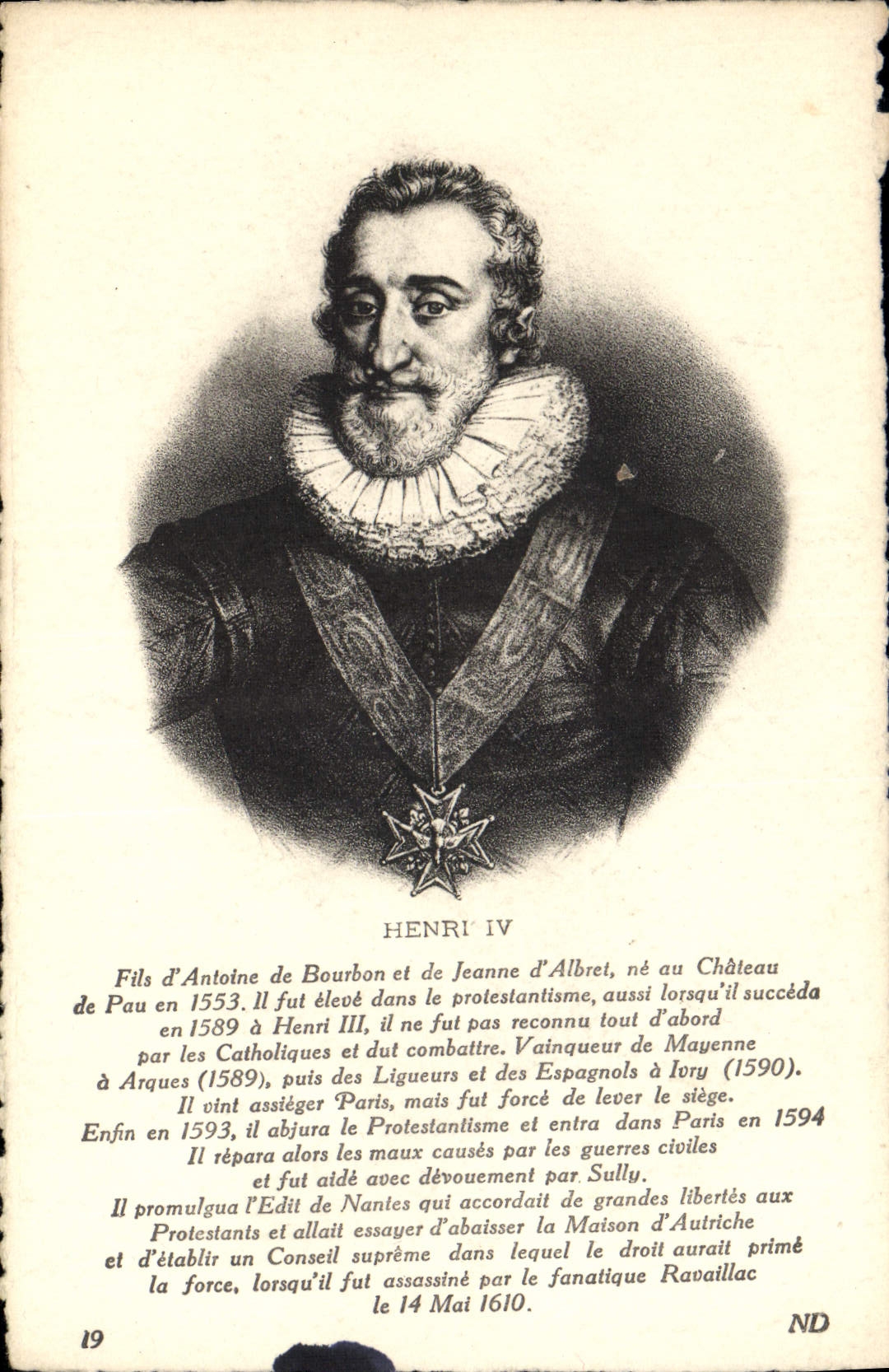 CPA Henri IV Roi de France