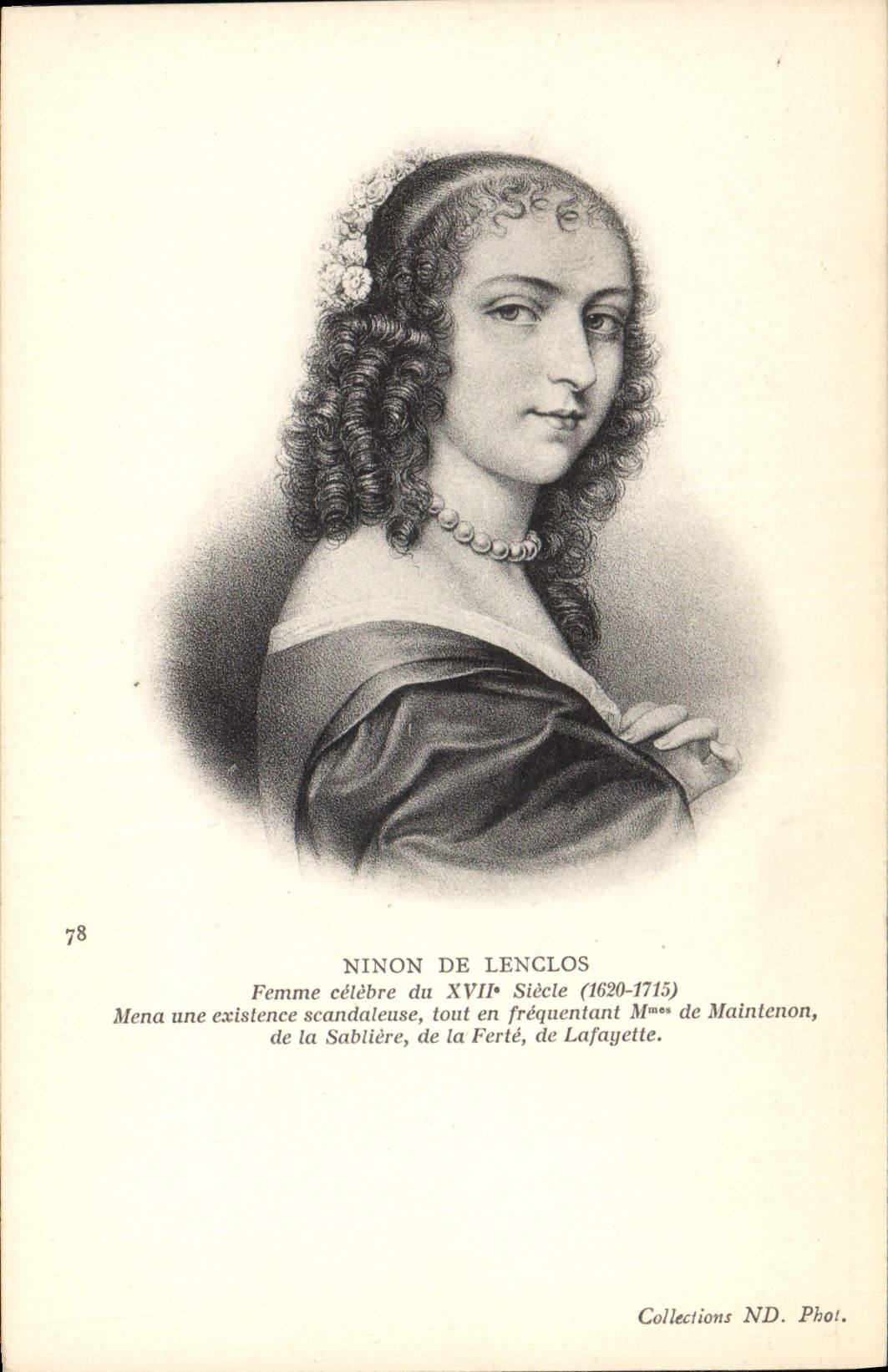CPA Ninon de Lenclos Femme celebre du 17eme