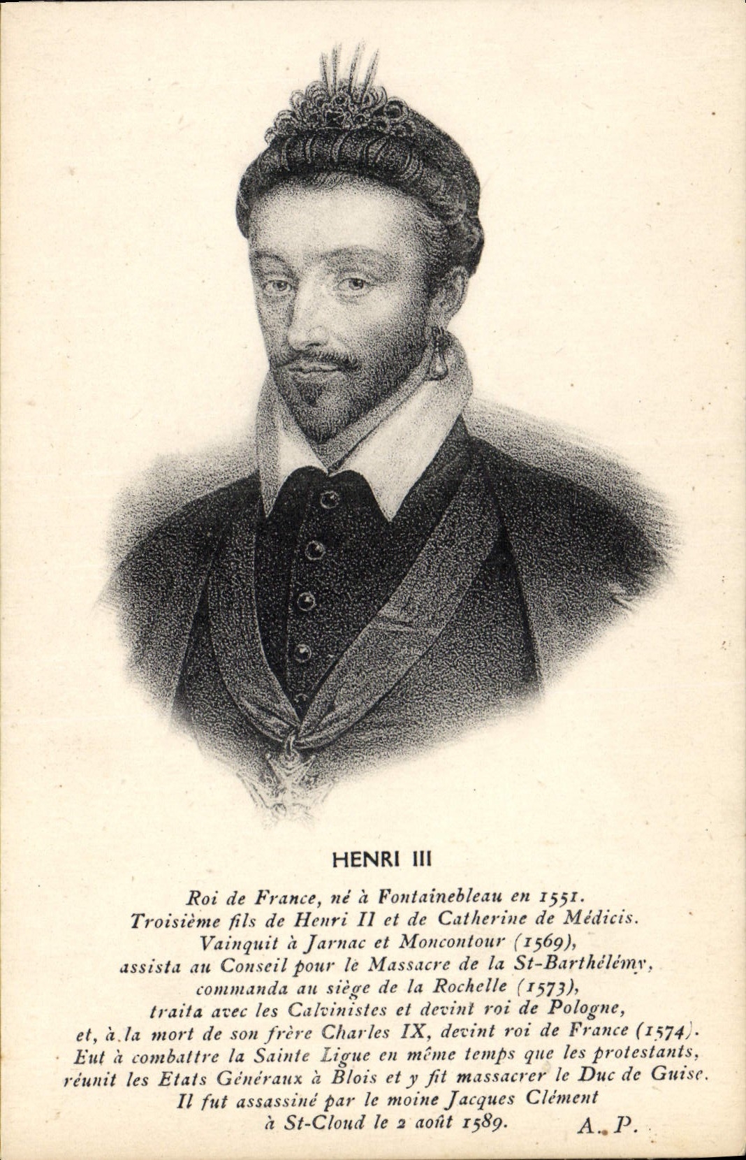 CPA Henri III Roi de France