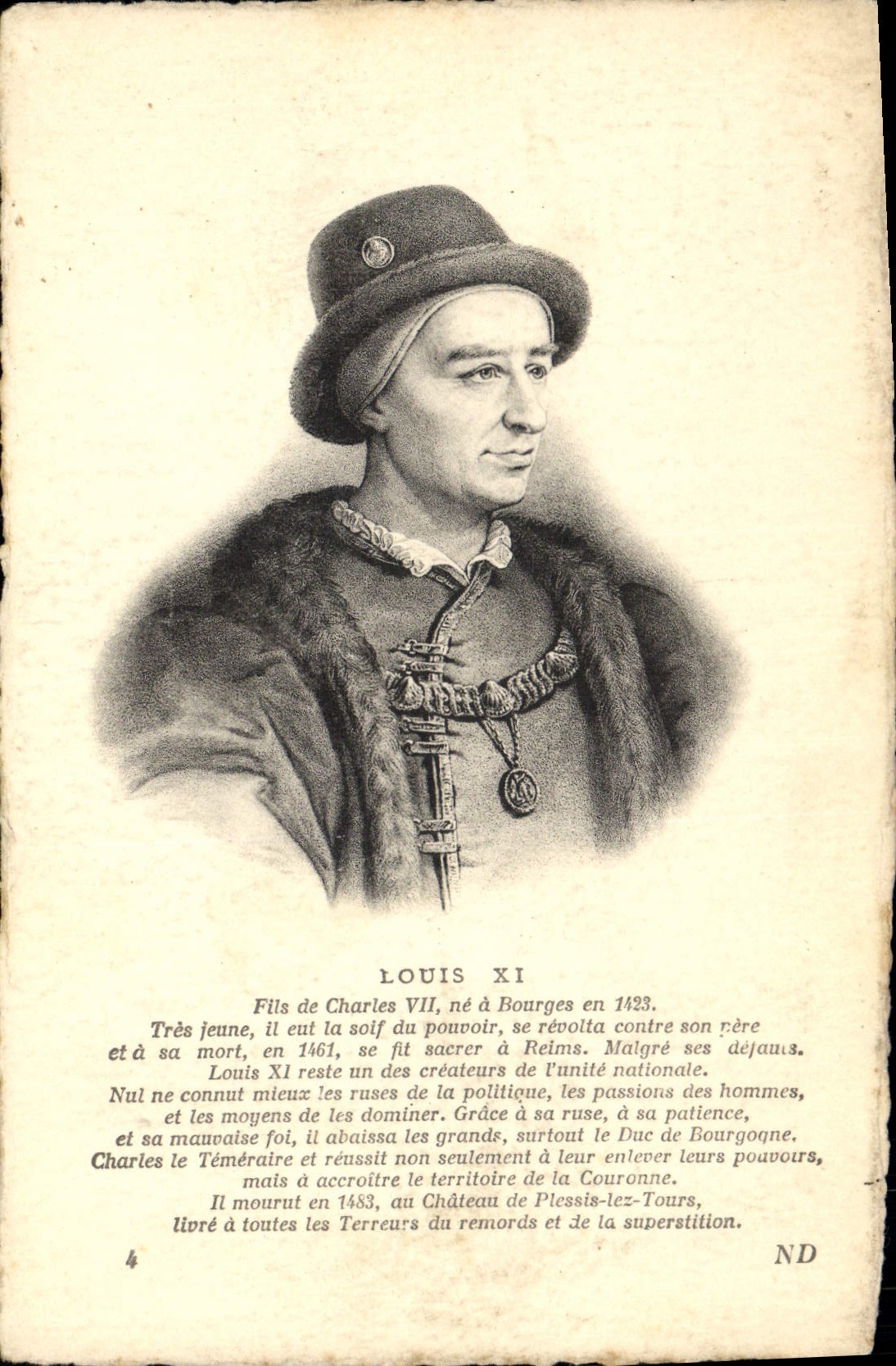 CPA Louis XI Roi de France