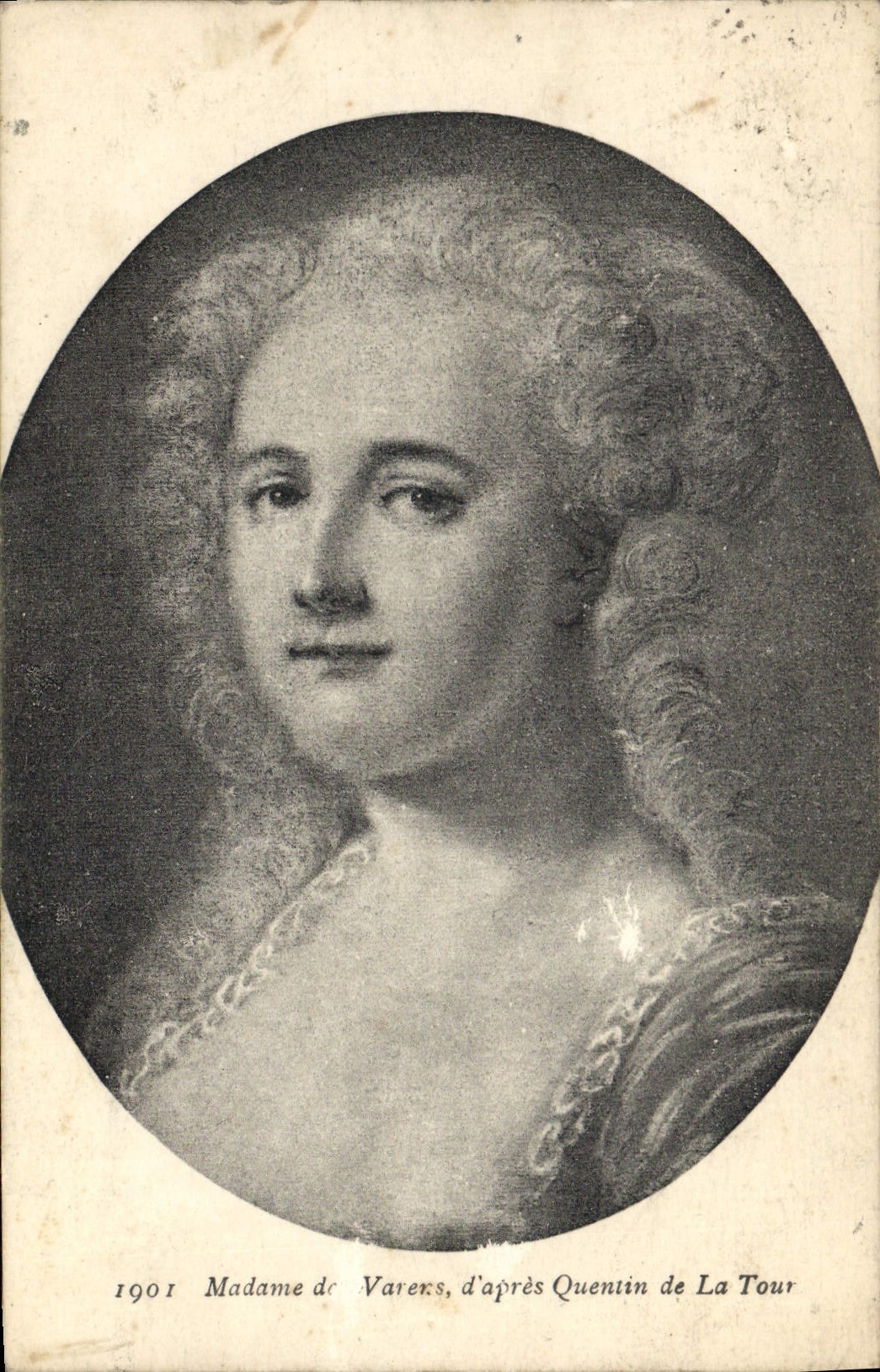 CPA Madame de Varens d'apres Quentin La Tour