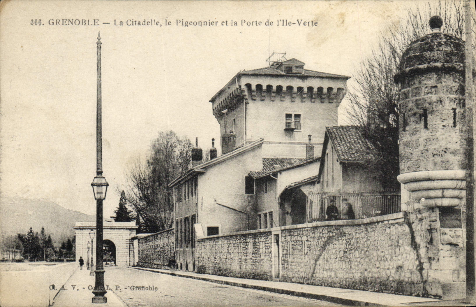 VINTAGE POSTCARD Dove Grenoble Pigeon fancying the citadel the pigeon one and the door of the Green Island