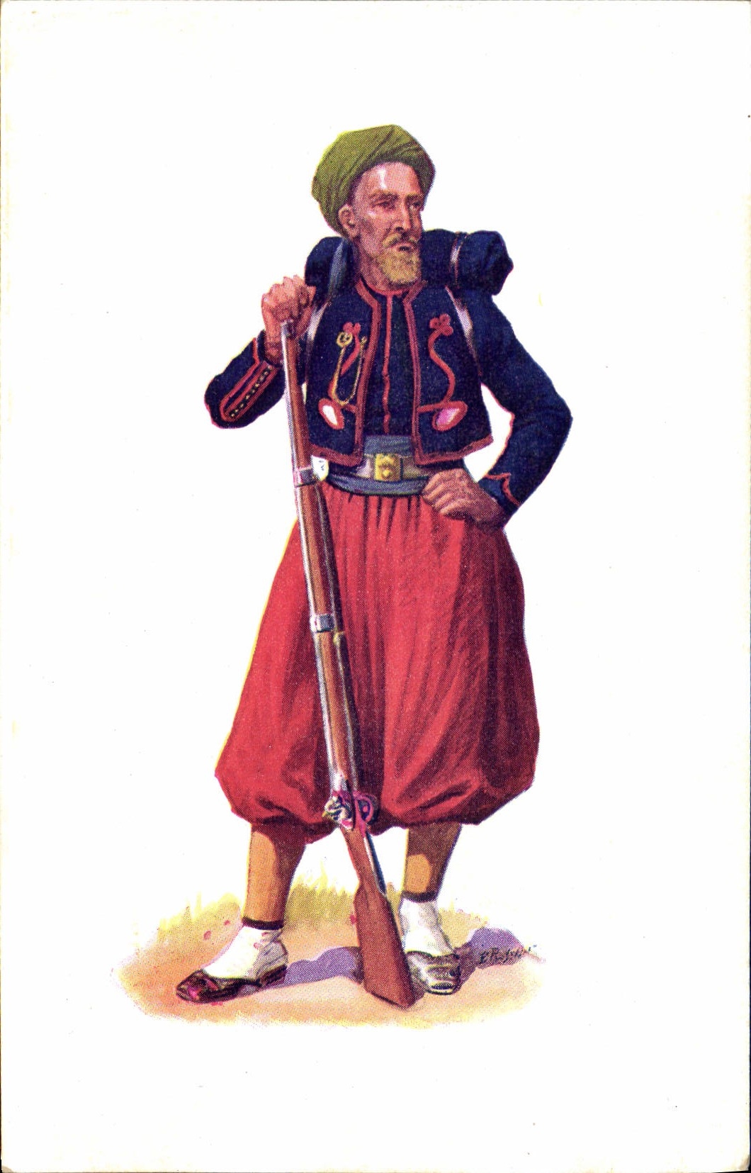 CPA Militaria Musee Marechal Franchet d'Esperey Alger Zouaves 1853 Zouave