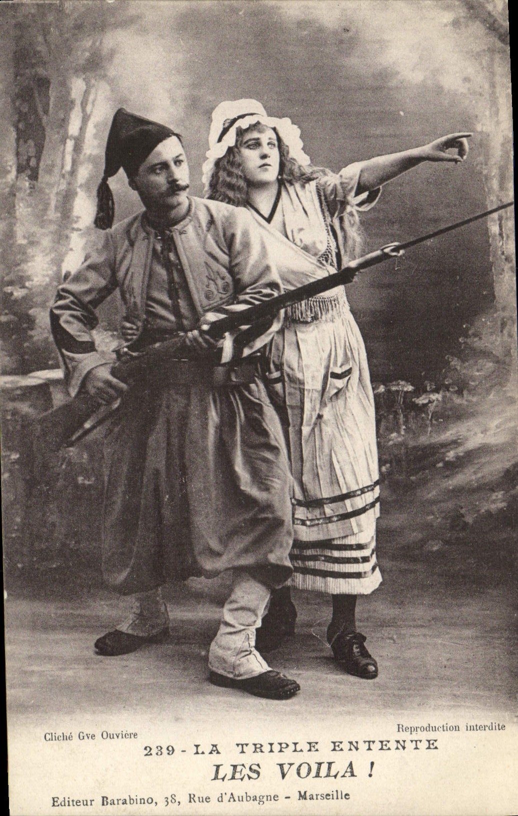 VINTAGE POSTCARD Militaria My Triple Alliance Zouave