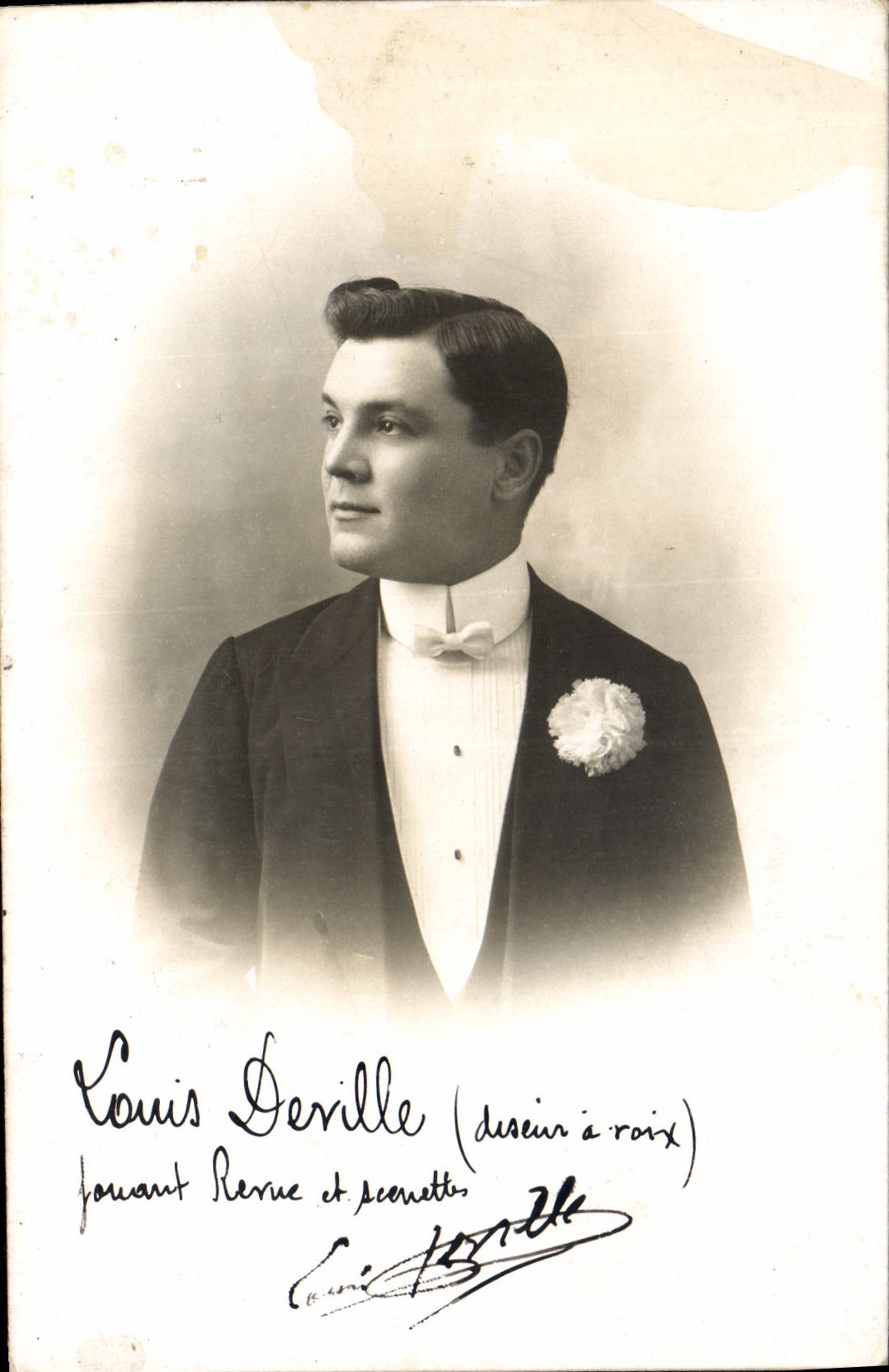 VINTAGE POSTCARD Louis Deville Theater