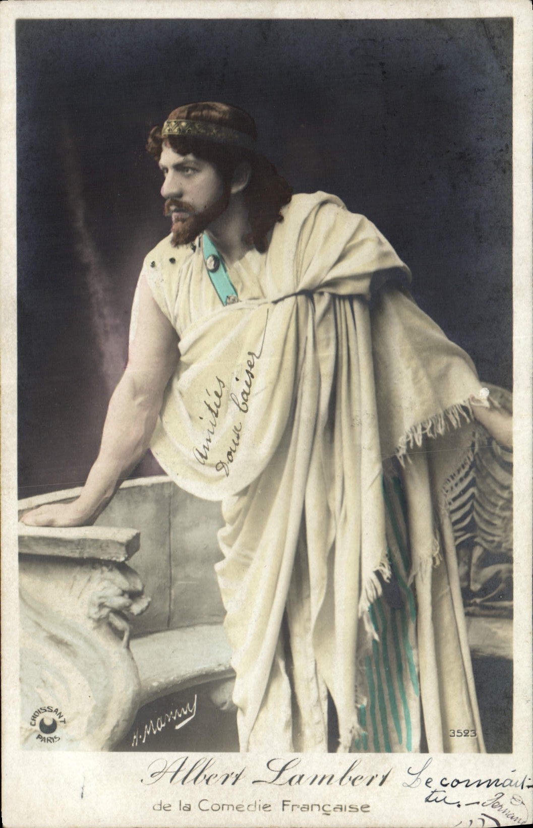 VINTAGE POSTCARD Theater Albert Lambert of the French Comedy Paris