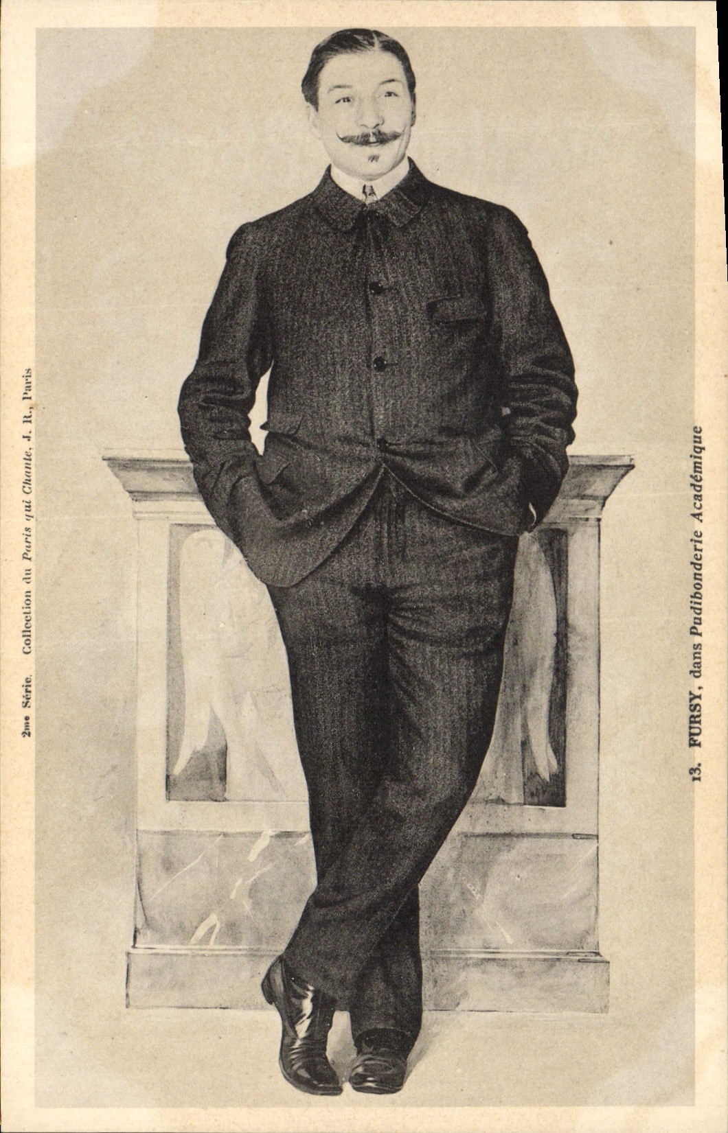 VINTAGE POSTCARD Fursy Theater in academic Prudishness