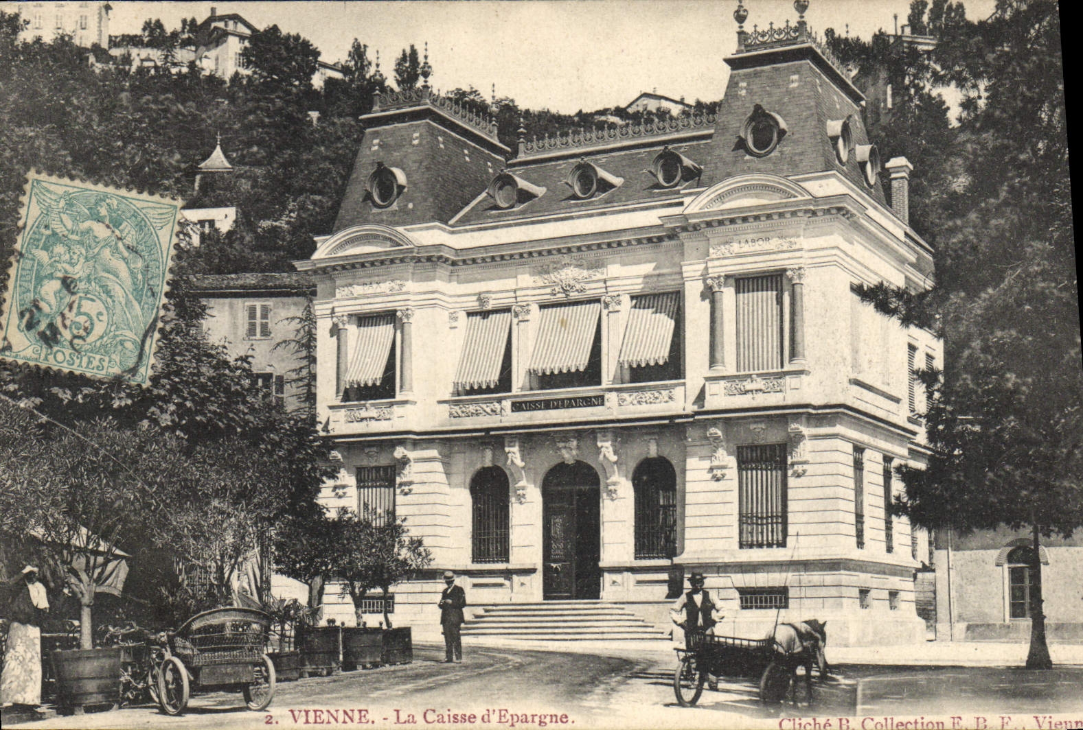 VINTAGE POSTCARD Bank Savings bank Vienna