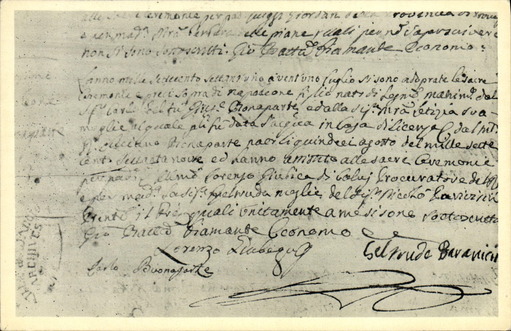 CPA Napoleon 1er Ajaccio Acted e bapteme de Napoleon 1er