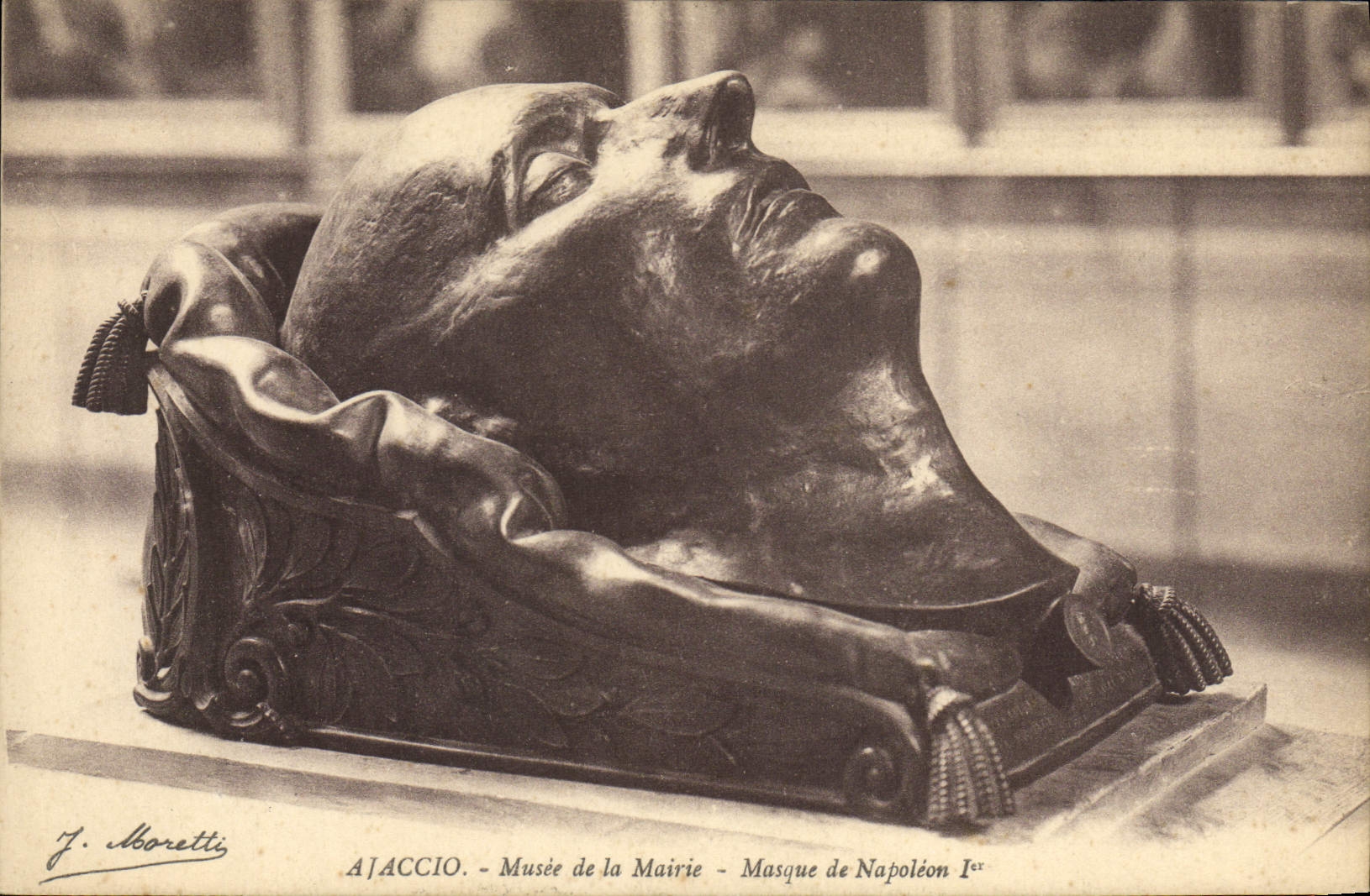 CPA Napoleon 1er Ajaccion Musee de la Mairie Masque de Napoleon 1er